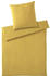 Elegante Musselin Bettwäsche Casual Smooth gelb 135x200+80x80 cm (513174)