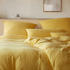 Elegante Musselin Bettwäsche Casual Smooth gelb 135x200+80x80 cm (513174)