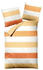 Traumschlaf Bettwäsche Biber Streifen orange 155x200+80x80 cm