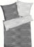Kaeppel Mako-Satin Wendebettwäsche Ikat grau 155x220+80x80 cm (502972)
