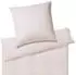 Elegante Bettwäsche-Set Jersey SOLID STRIPE (155x220+80x80 cm) rose