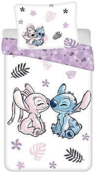Jerry Fabrics Disney Lilo & Stitch Bettbezug Kiss Single 140x200+70x90 cm Baumwolle