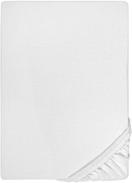 Biberna Topperbezug Jersey (180/200 - 200/220 cm) weiß