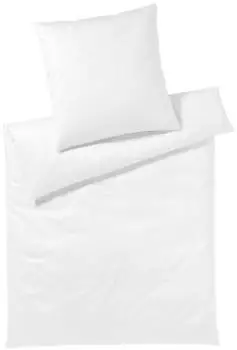 Elegante Solid Jersey Bettwäsche Mako-Jersey Weiß 155x220+80x80 cm