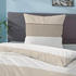 Biberna Mako-Satin Bettwäsche Streifen 615210-547 kitt 135x200+80x80 cm
