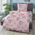 Biberna Feinbiber Bettwäsche Kids Einhorn rose 135x200+80x80 cm