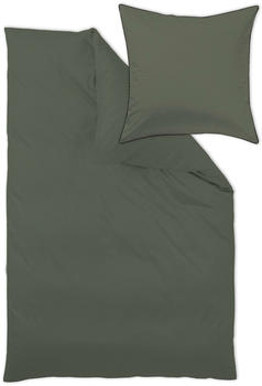 Curt Bauer Mako-Brokat-Damast Bettwäsche Arezzo 140x200+70x90 cm olive