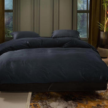Essenza Mako-Satin Bettwäsche Minte 135x200+80x80 cm nightblue