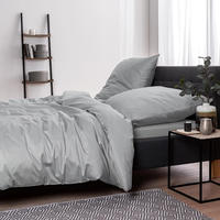 Estella Mako-Satin Uni Bettw&auml;sche Valetta Kissenbezug einzeln 40x80 cm | platin -