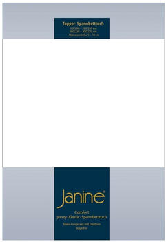 Janine Topper Comfort Jersey Spannbetttuch 180x200 cm - 200x220 cm weiss