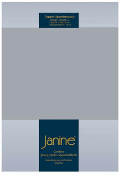 Janine Topper Comfort Jersey Spannbetttuch 140x200 cm - 160x220 cm platin