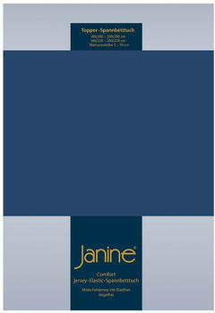 Janine Topper Comfort Jersey Spannbetttuch 180x200 cm - 200x220 cm marine