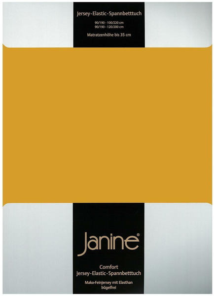Janine Jersey Elastic Spannbetttuch 140x200 cm - 160x220 cm honiggold