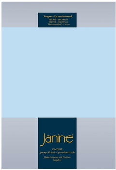 Janine Topper Comfort Jersey Spannbetttuch 140x200 cm - 160x220 cm hellblau
