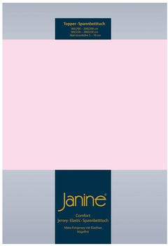 Janine Topper Comfort Jersey Spannbetttuch 90x190 cm - 100x220 cm zartrosa