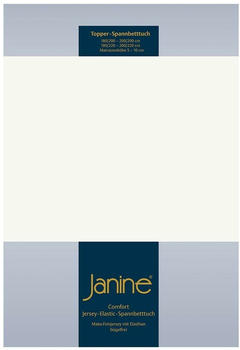 Janine Topper Comfort Jersey Spannbetttuch 180x200 cm - 200x220 cm ecru
