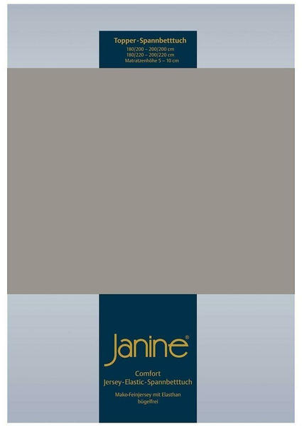 Janine Topper Comfort Jersey Spannbetttuch 90x190 cm - 100x220 cm vulkan