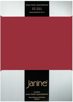 Janine Jersey Elastic Spannbetttuch 90x190 cm - 100x220 cm granat