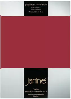 Janine Jersey Elastic Spannbetttuch 90x190 cm - 100x220 cm granat