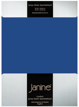 Janine Jersey Elastic Spannbetttuch 90x190 cm - 100x220 cm royalblau