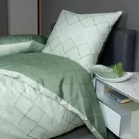 Janine Bettw&auml;sche "J. D." 2 Stk. Bettw&auml;sche aus Baumwolle, mit Rauten-Design
