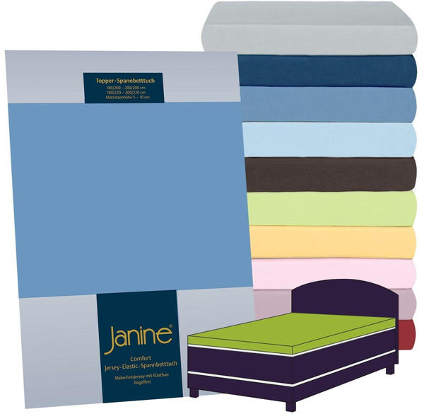  Janine Topper Comfort Jersey Spannbetttuch 180x200 cm - 200x220 cm zartrosa