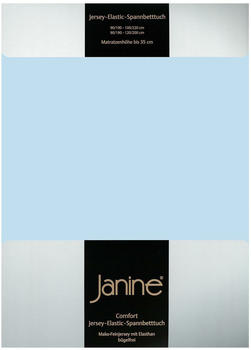 Janine Jersey Elastic Spannbetttuch 90x190 cm - 100x220 cm hellblau