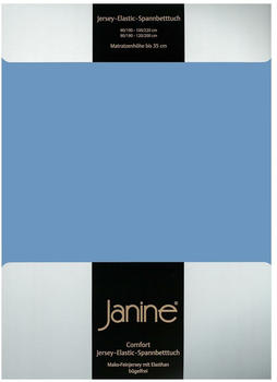 Janine Jersey Elastic Spannbetttuch 90x190 cm - 100x220 cm blau