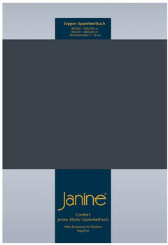 Janine Topper Comfort Jersey Spannbetttuch 180x200 cm - 200x220 cm titan