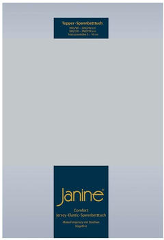 Janine Topper Comfort Jersey Spannbetttuch 140x200 cm - 160x220 cm silber