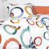 Janine Mako-Satin Bettwäsche modern art S 42126-02 blau siena bisquit 135x200+80x80 cm