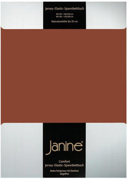 Janine Jersey Elastic Spannbetttuch 90x190 cm - 100x220 cm tabasco