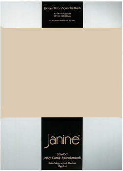 Janine Jersey Elastic Spannbetttuch 140x200 cm - 160x220 cm sand