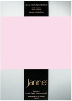 Janine Jersey Elastic Spannbetttuch 90x190 cm - 100x220 cm zartrosa