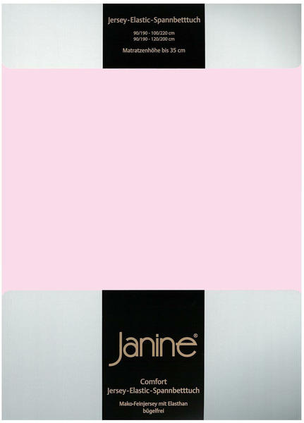 Janine Jersey Elastic Spannbetttuch 90x190 cm - 100x220 cm zartrosa