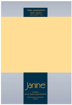 Janine Topper Comfort Jersey Spannbetttuch 90x190 cm - 100x220 cm vanille