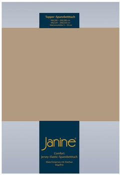 Janine Topper Comfort Jersey Spannbetttuch 180x200 cm - 200x220 cm nougat