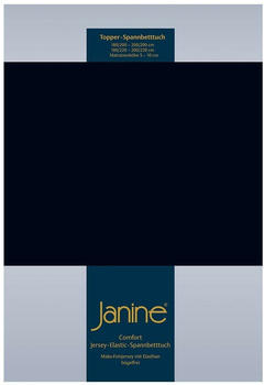 Janine Topper Comfort Jersey Spannbetttuch 90x190 cm - 100x220 cm schwarz
