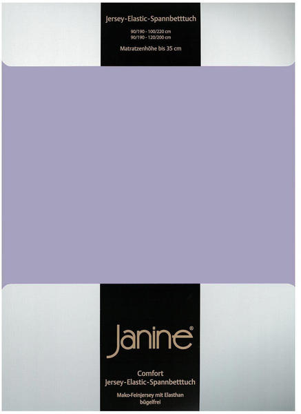 Janine Jersey Elastic Spannbetttuch 90x190 cm - 100x220 cm lavendel