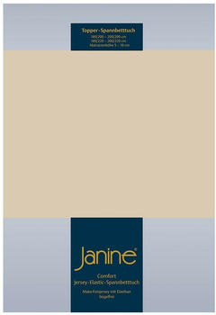 Janine Topper Comfort Jersey Spannbetttuch 180x200 cm - 200x220 cm sand