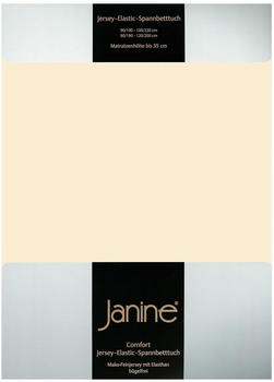 Janine Jersey Elastic Spannbetttuch 90x190 cm - 100x220 cm leinen