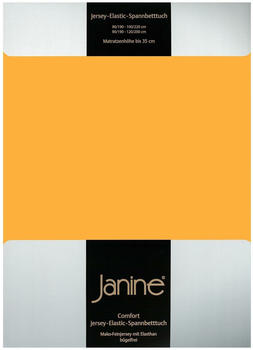 Janine Jersey Elastic Spannbetttuch 90x190 cm - 100x220 cm sonnengelb