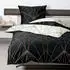 Janine Mako-Satin Bettwäsche J.D. 87054 bronzebraun schwarz 155x220+80x80 cm