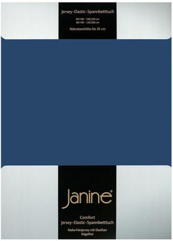 Janine Jersey Elastic Spannbetttuch 90x190 cm - 100x220 cm marine