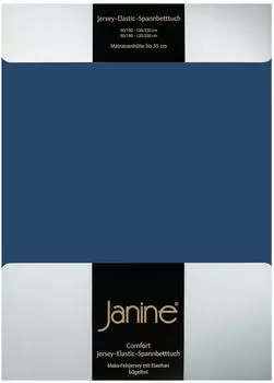 Janine Jersey Elastic Spannbetttuch 90x190 cm - 100x220 cm marine