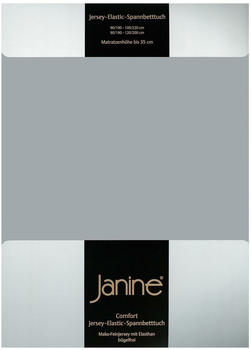 Janine Jersey Elastic Spannbetttuch 90x190 cm - 100x220 cm platin