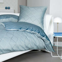 Janine Mako-Satin Bettw&auml;sche J.D. 87053-02 240x220 cm + 2x 80x80 cm - blau