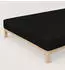 Schlafgut Spannbetttuch Pure aus Bio Baumwolle 140x200 - 160x220 cm off-black
