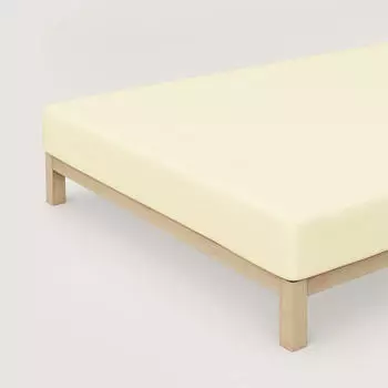 Schlafgut Spannbetttuch Premium aus Bio Baumwolle 180x200 - 200x220 cm yellow-light