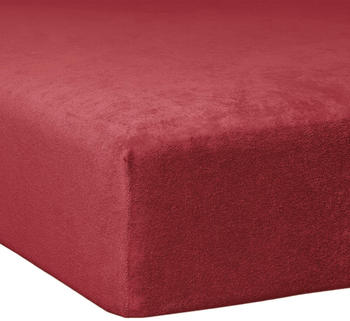 Traumschlaf Flausch Biber Spannbettlaken 90x190 cm - 100x200 cm burgund